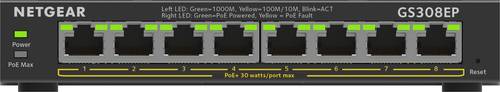 s Switch (GS308EP) Gestito L2/L3 Gigabit Ethernet (10/100/1000) Supporto Power over Ethernet (PoE) Nero (GS308EP-100PES)-0