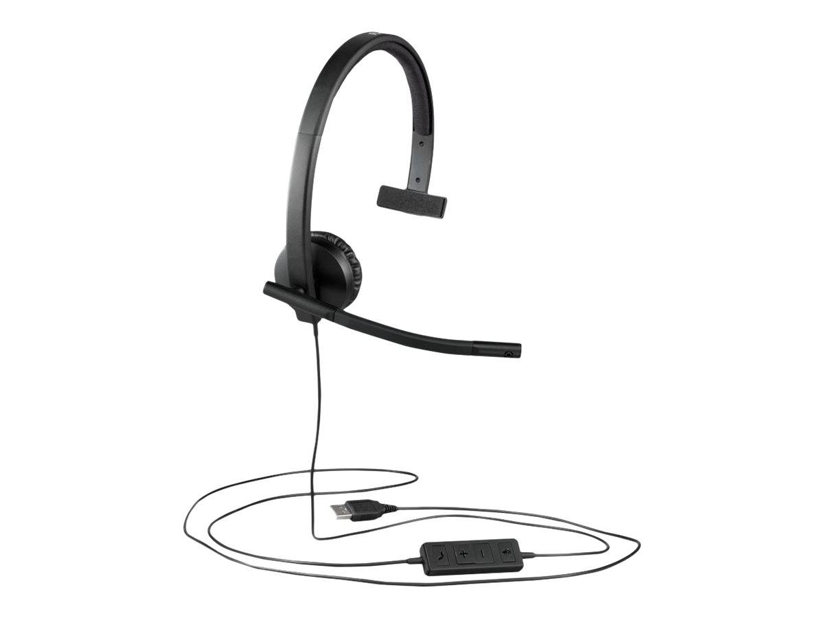 Logitech H570e Auricolare Cablato A Padiglione Ufficio USB tipo-C Nero-0