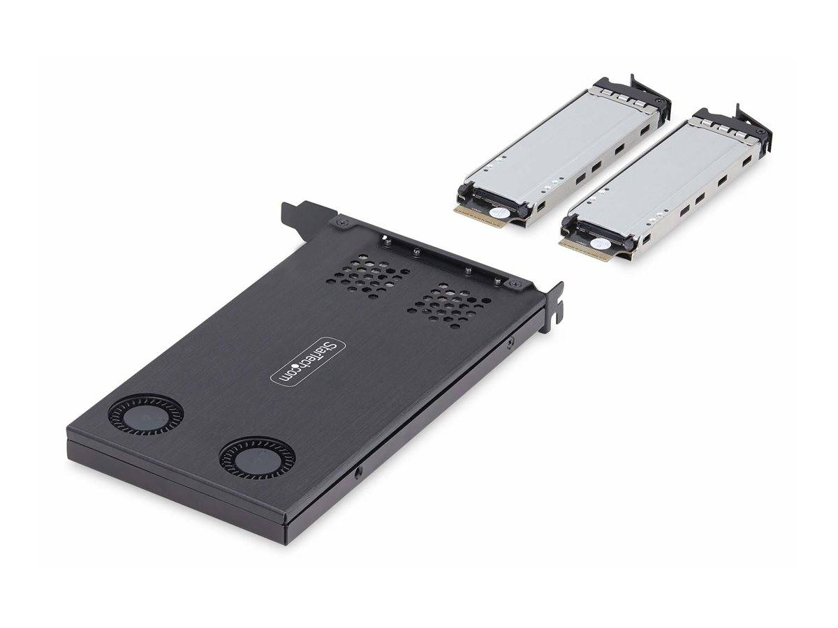 StarTech.com Adattatore SSD M.2 NVMe a PCIe x8 rack mobile a doppio alloggiamento rimovibile biforcazione necessaria ins-0