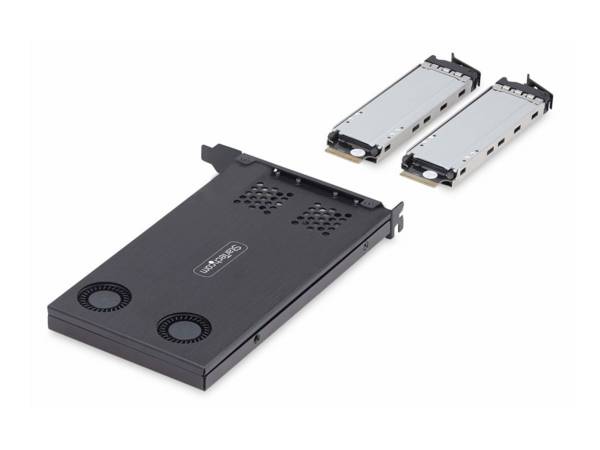 StarTech.com Adattatore SSD M.2 NVMe a PCIe x8 rack mobile a doppio alloggiamento rimovibile biforcazione necessaria ins