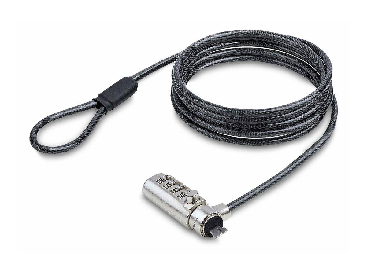 StarTech.com Cavo di sicurezza antifurto per laptop/notebook compatibile con K-Slot, cavo in acciaio resistente ai-0