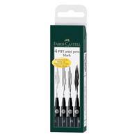 Faber-Castell 167100 penna tecnica Multi Nero 4 pz (Faber-Castell PITT artist - b?rstepen)-1