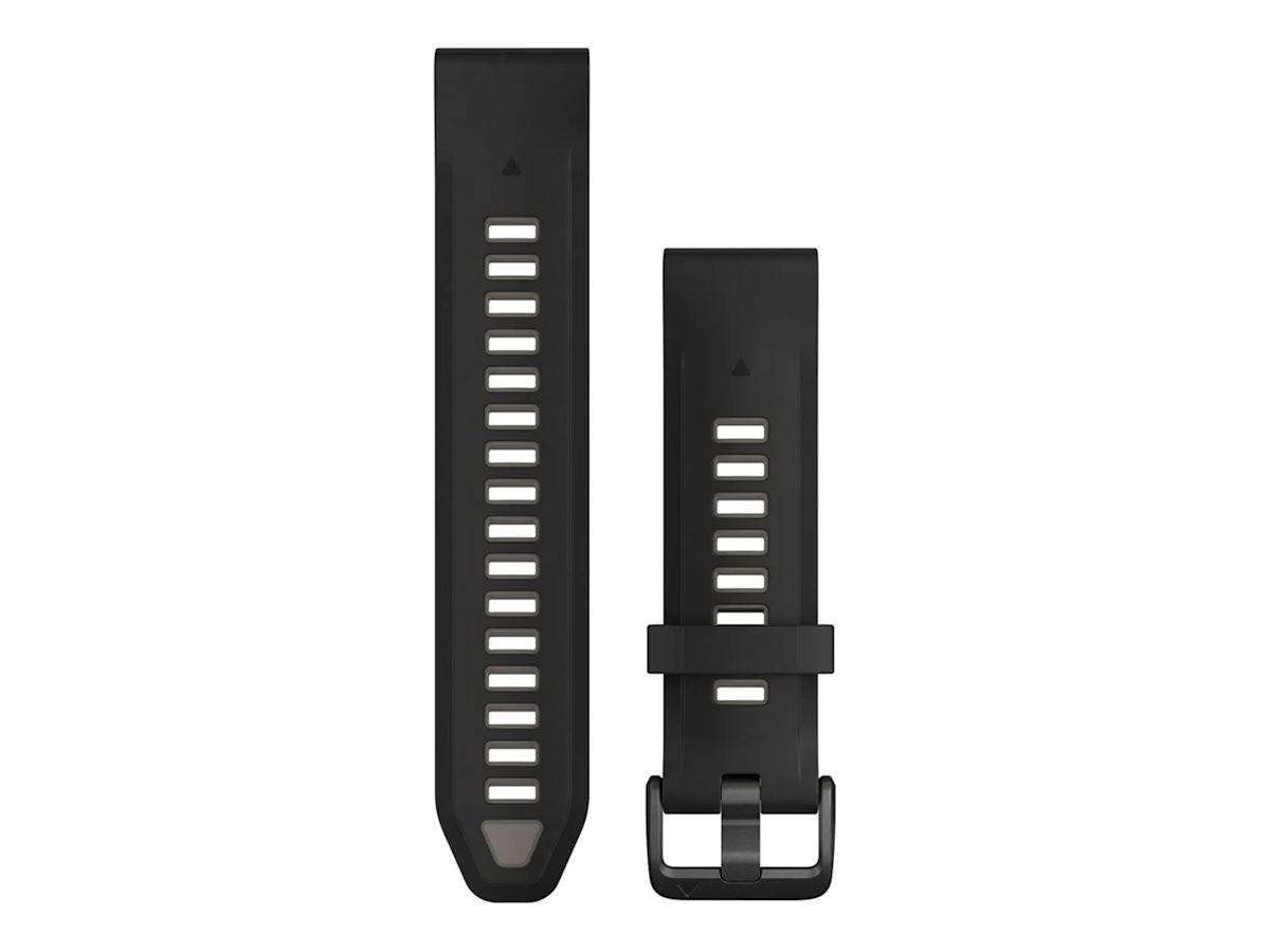 Garmin Quickfit Band Nero, Grigio Silicone (Garmin Ersatzarmband QuickFit 20mm Sil)-0