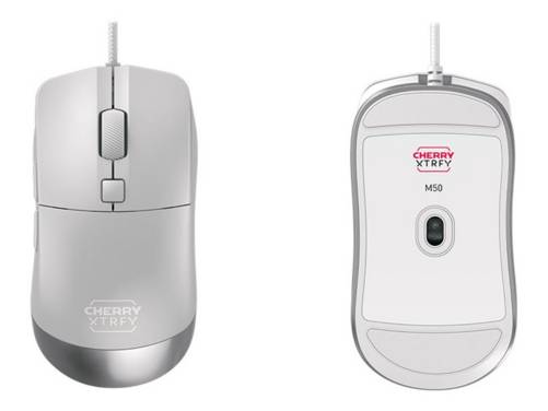 CHERRY M50 WHITE WIRED MOUSE - MOUSE CORDED