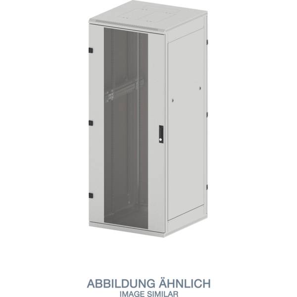 TRITON 19""Schrank B600/T1000 Schwarz bis 800Kg Glastuer