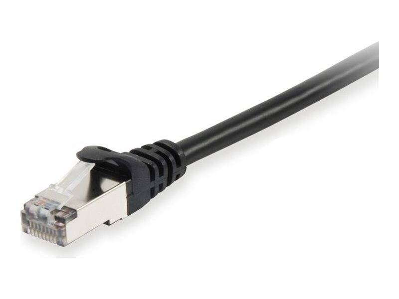 equip - Patch-Kabel - RJ-45 (M) zu RJ-45 (M) - 25 m - S/FTP, PiMF - CAT 6a - halogenfrei, geformt, verseilt - Schwarz (6-0
