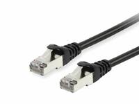 equip - Patch-Kabel - RJ-45 (M) zu RJ-45 (M) - 25 m - S/FTP, PiMF - CAT 6a - halogenfrei, geformt, verseilt - Schwarz (6-1