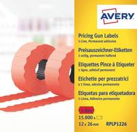 Avery Zweckform RPLP1226 - Papier - permanenter Klebstoff - perforiert - Rot - 26 x 12 mm 15000 Etikett(en) (10 Rolle(n)-1