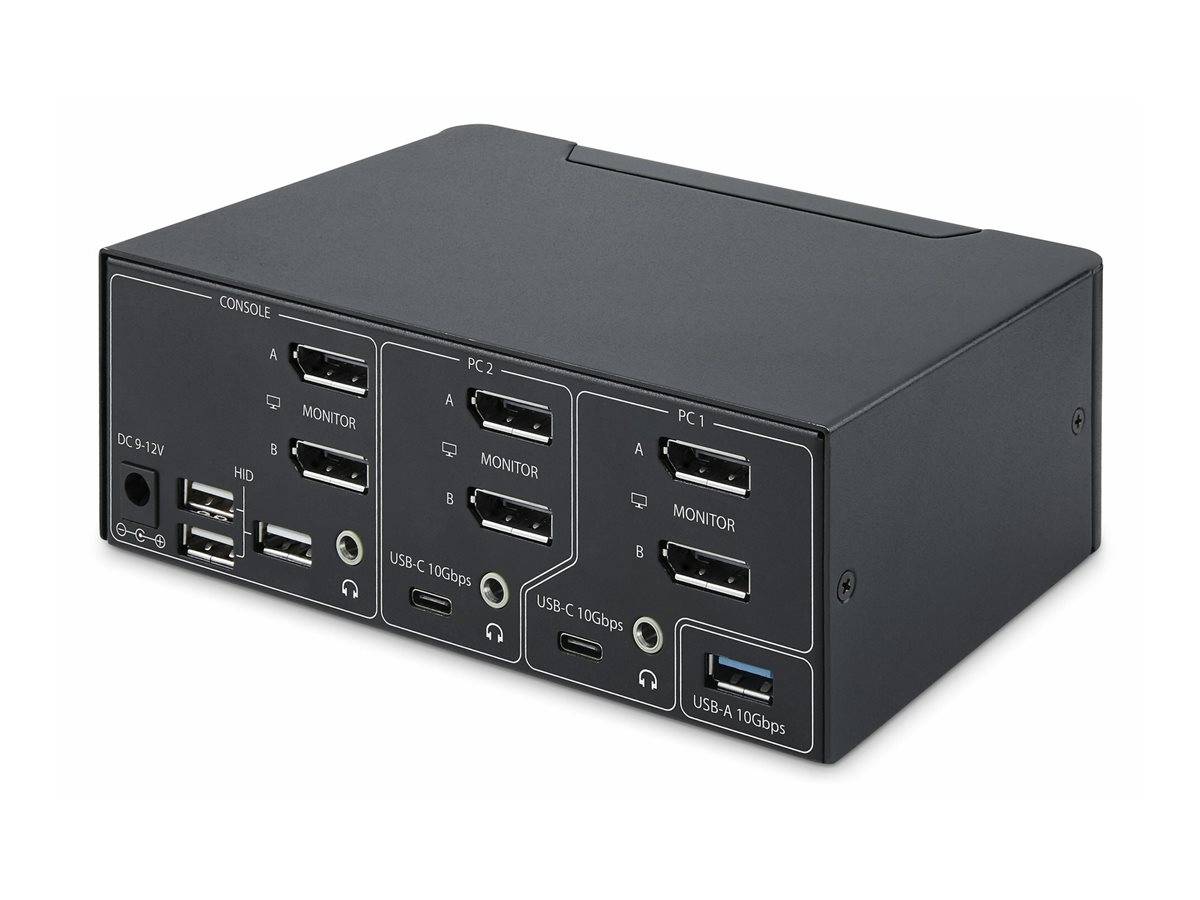 StarTech.com KVM Switch DisplayPort a 2 porte per doppio monitor 8K 60Hz/4K 144Hz DP 1.4 2x USB 10Gbps 4x USB HID commut-2