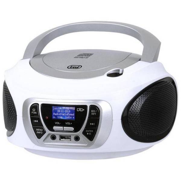 Trevi CMP 510 DAB Stereo Portatile CD Boombox Radio USB AUX-IN Presa Cuffia Bianco