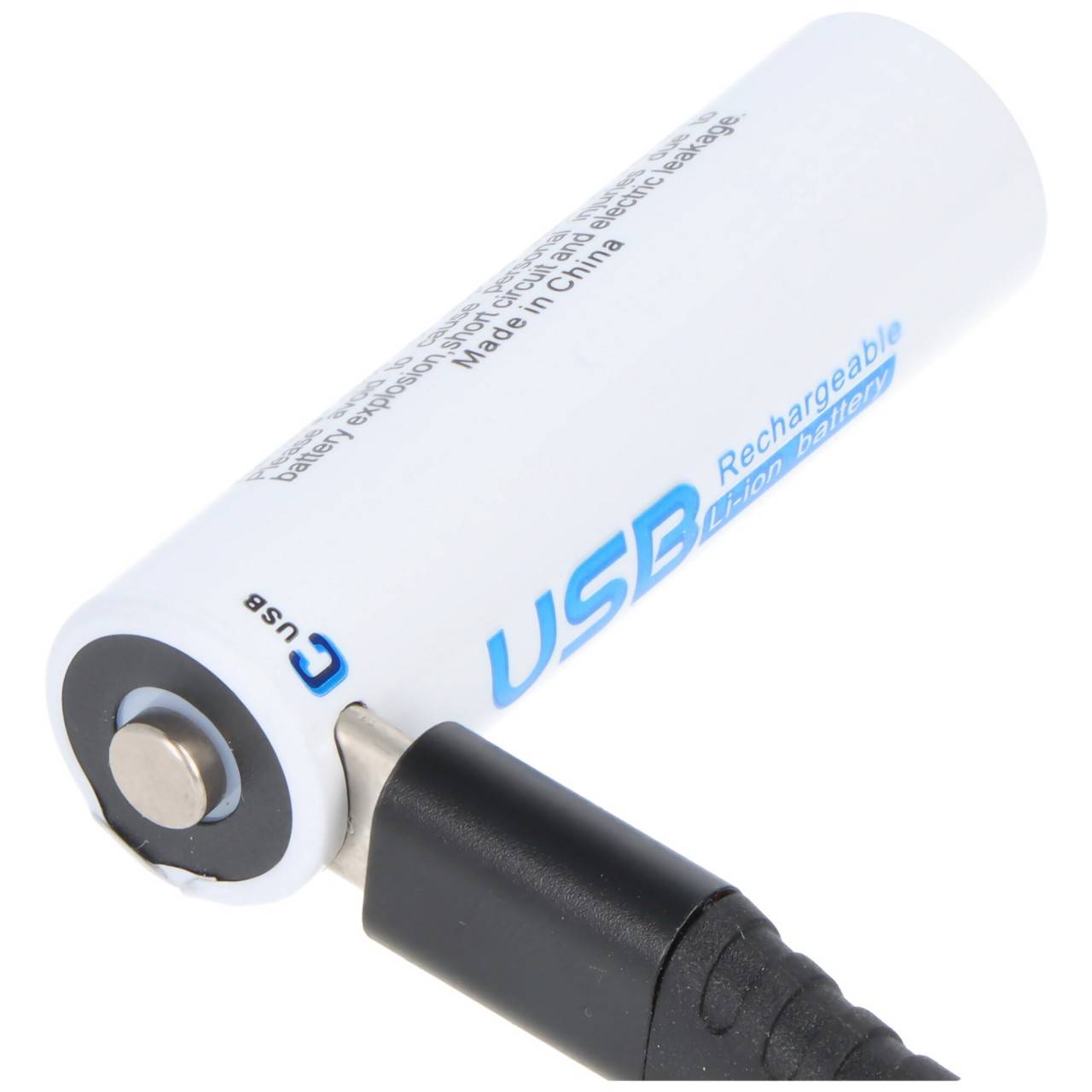 Pila rotonda 14500, AA, Li-ion, 1,5 V, 1700 mAh, 2,55 Wh, con porta di ricarica USB-C-2