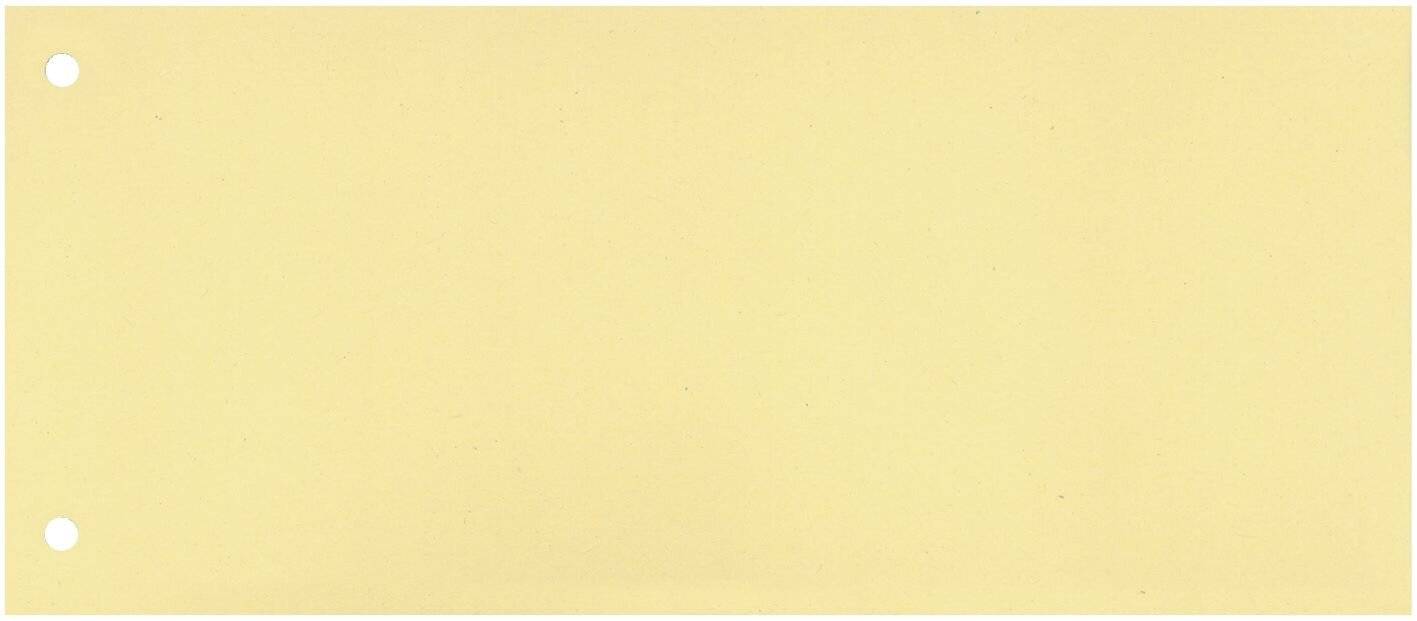 Separatore per archivio con due fori Q-Connect 24x10,5 cm 190 g/m² giallo conf. da 100 - KF00516-1
