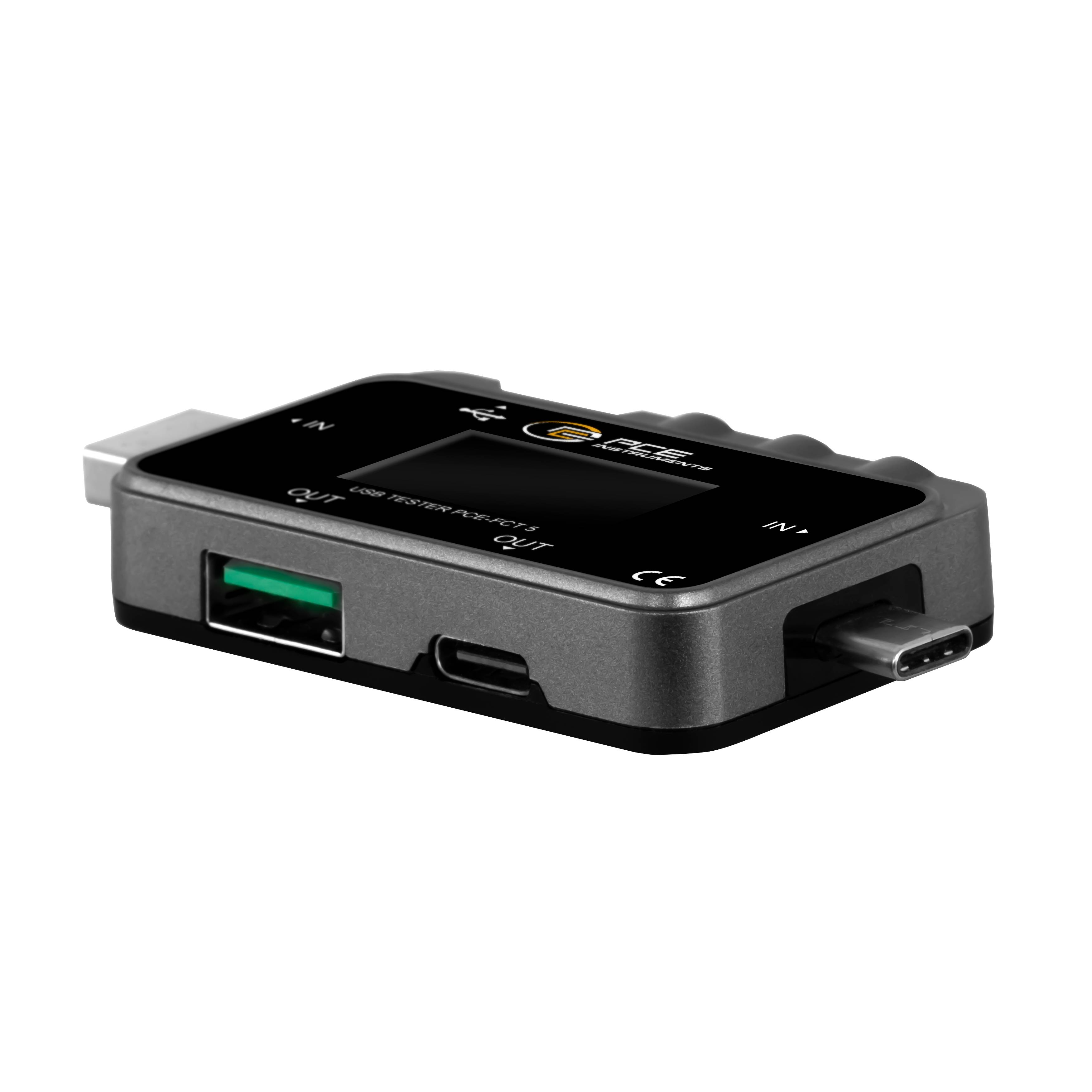 PCE Instruments PCE-FCT 5 Misuratore USB digitale incl. tester di tensione-2