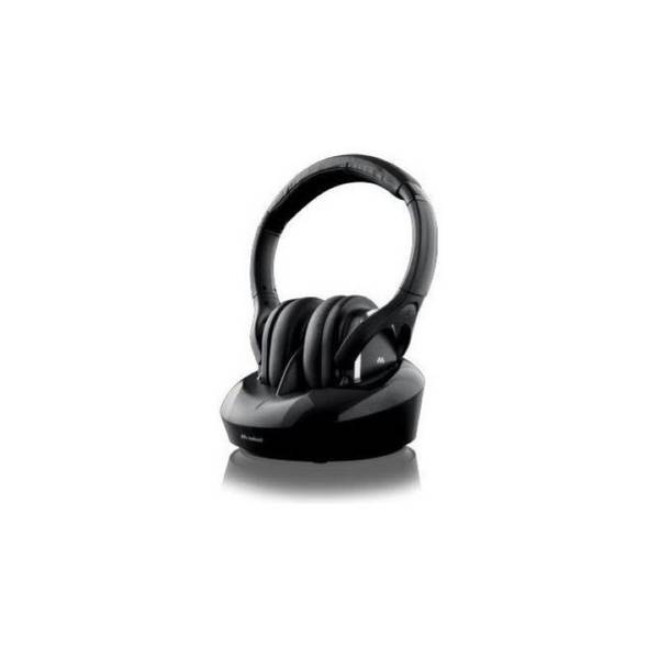Meliconi HP DIGITAL PLUS Auricolare Con cavo e senza cavo A Padiglione TV Base di ricarica Nero