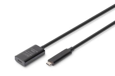 Digitus Cavo di prolunga attivo USB 3.2 Gen2 10G USB-C - USB-C 5 m (USB-C/USB-C 10G EXTENS CABLE 5M - 5M 10G USB 3.2 GEN-0
