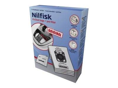 Nilfisk - 107407940 - 4 sacchetti per aspirapolvere + prefiltro-0