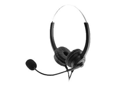 Cuffie on-ear MediaRange con microcablaggio nero/argento