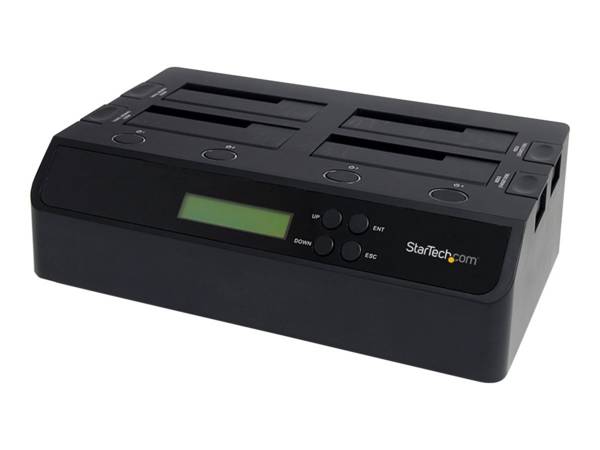 StarTech.com Docking Station per Hard Disk a 4 Slot - Duplicatore ed Eraser USB 3.0/eSATA per SSD/HDD SATA - Dock
