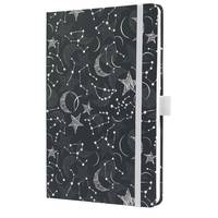 sigel Notizbuch Jolie Beauty "Cosmic Fantasy Black", DIN A5 135 x 203 mm, liniert, 80 g/qm weißes Papier, Hardcover - 1-0
