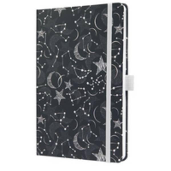 sigel Notizbuch Jolie Beauty "Cosmic Fantasy Black", DIN A5 135 x 203 mm, liniert, 80 g/qm weißes Papier, Hardcover - 1