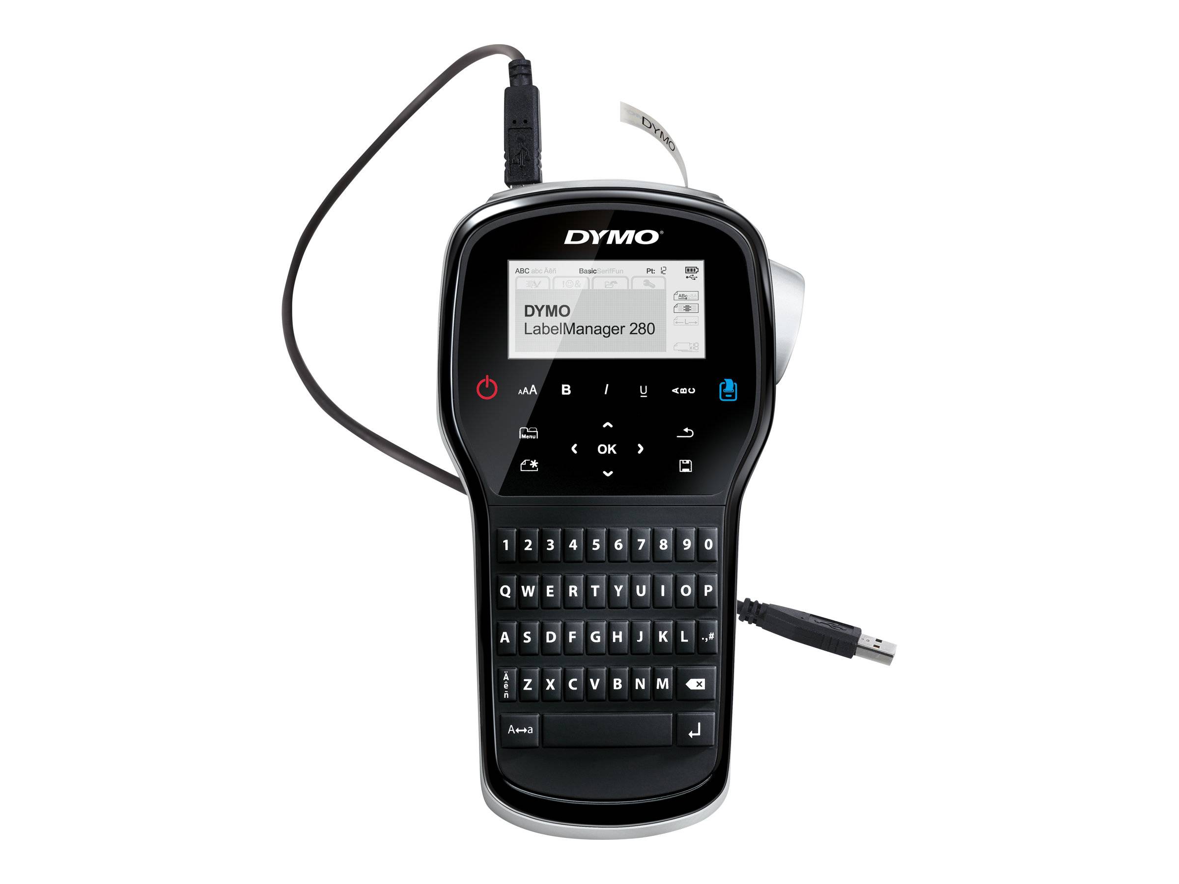 DYMO LabelManager 280 6/9/12 mm D1-Bänder Qwerty UK/HK (S0968960)-3