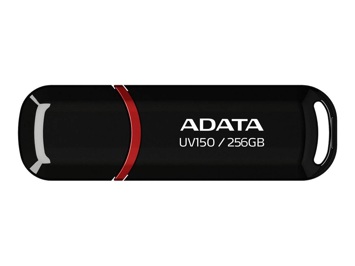 ADATA Flash Disk 256 GB UV150, USB 3.1 Dash Drive (R:90/W:20 MB/s) cerná (AUV150-256G-RBK)-0