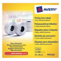 Avery PLP1626 etichetta autoadesiva Etichetta con prezzo Permanente Bianco 12000 pz-1