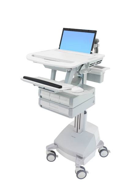 Ergotron StyleView - Wagen für Notebook/Tastatur/Maus (open architecture) - medizinisch - Aluminium, verzinker Stahl, hi-1