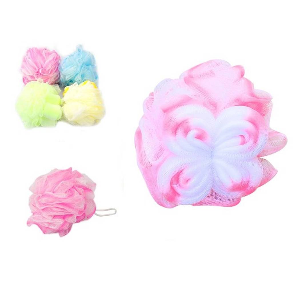 Set 2pz Spugna A Rete Esfoliante Retina Doccia Bagno Flower Colorate Marmorizzate 79305 --0