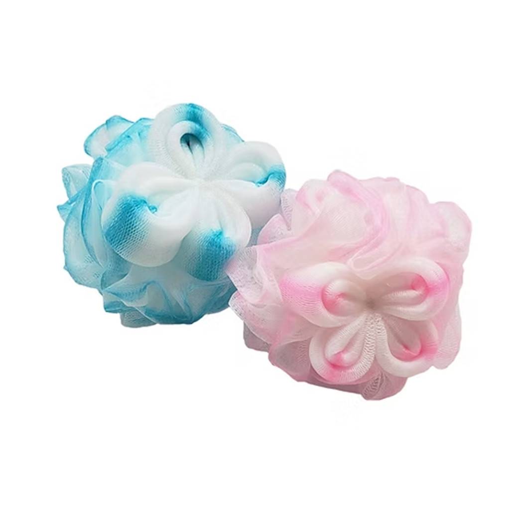Set 2pz Spugna A Rete Esfoliante Retina Doccia Bagno Flower Colorate Marmorizzate 79305 --1