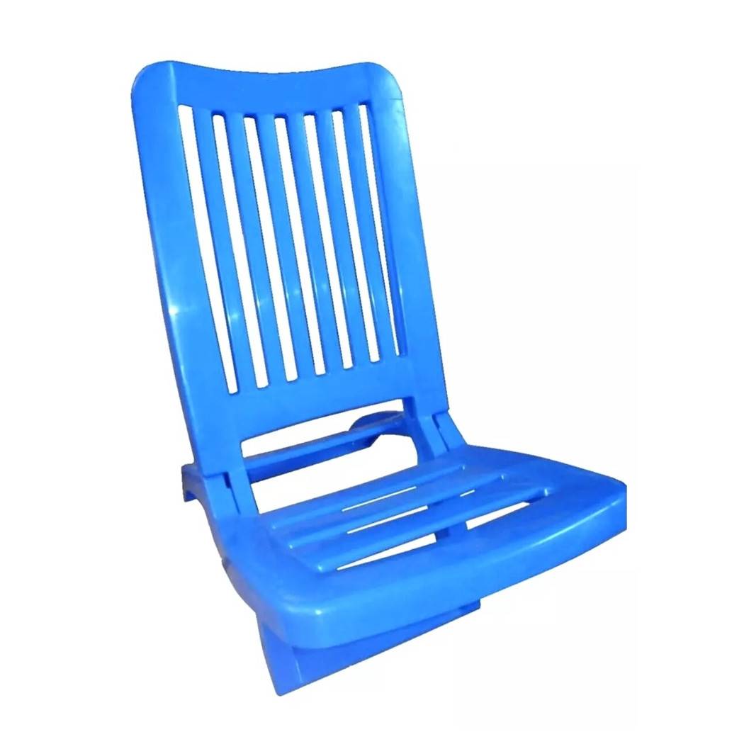 Set 4 Sedie Spiaggina Sdraio Spiaggia Mare Celeste Pieghevole In Plastica 023392 --0