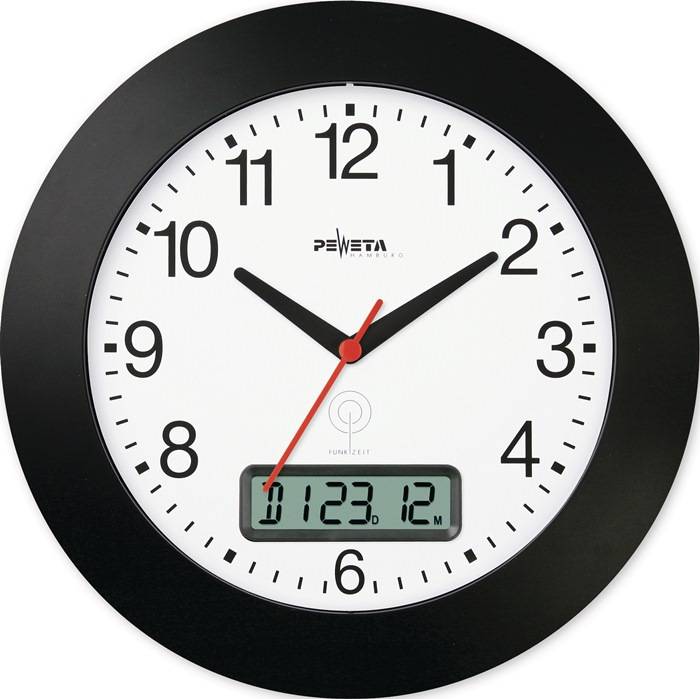 Orologio da parete Peweta 30 cm nero