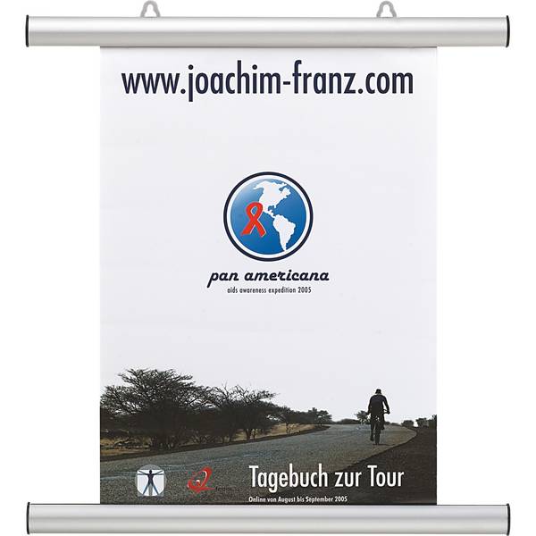 FRANKEN Plakatleiste, Aluminium, silber, Länge: 1.205 mm zwei verstellbare Aufhängeösen, Abheftvorrichtung (BS1007)