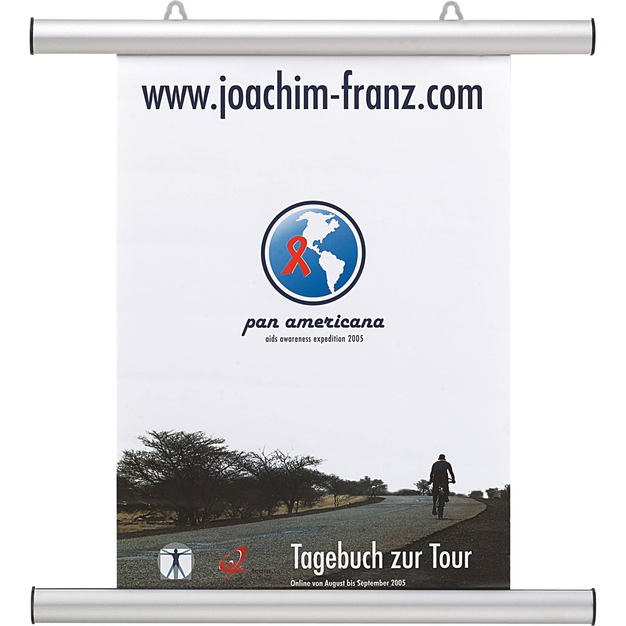 FRANKEN Plakatleiste, Aluminium, silber, Länge: 1.205 mm zwei verstellbare Aufhängeösen, Abheftvorrichtung (BS1007)-0