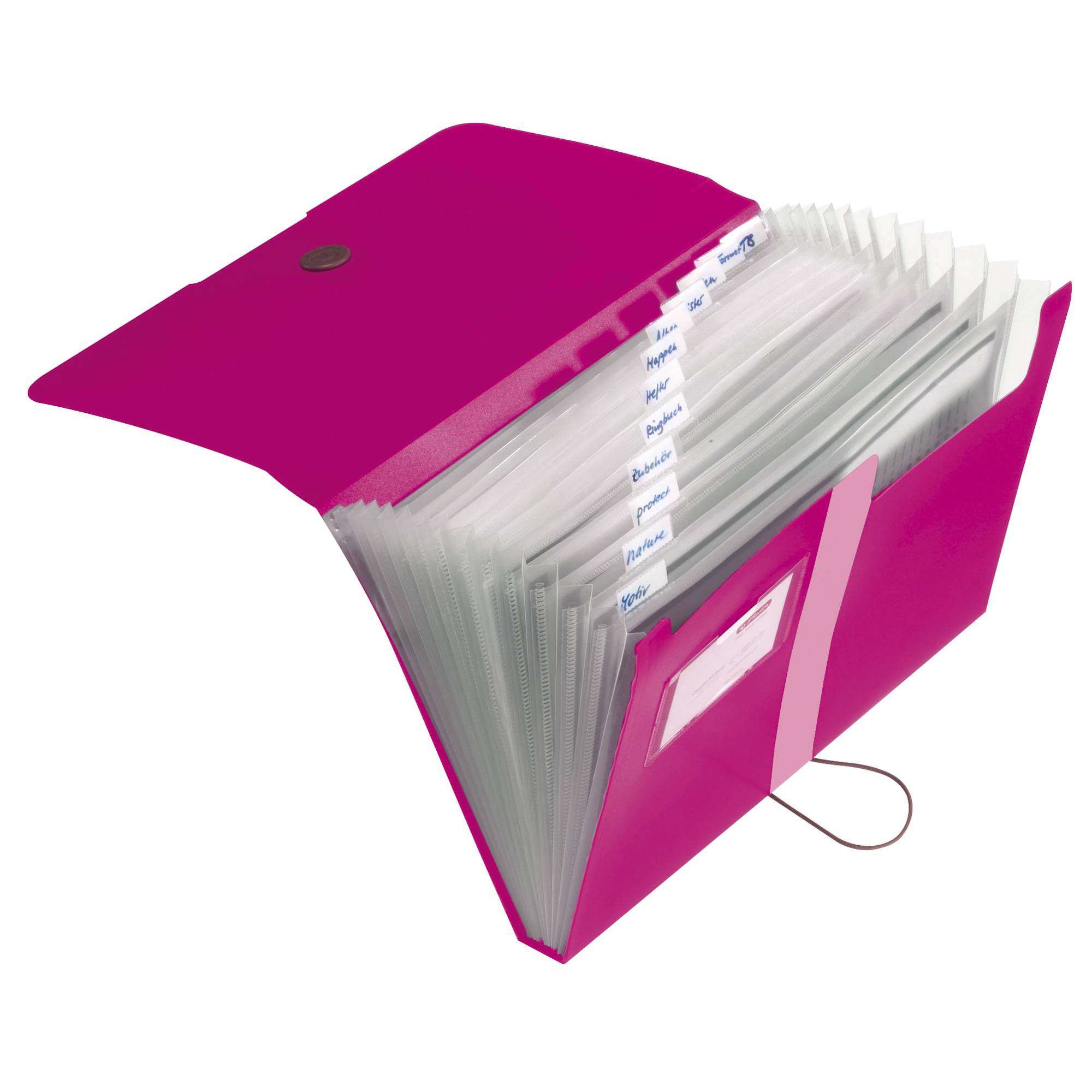 herlitz Fächermappe easy orga to go, 12 Fächer, beere opak, aus Polypropylen, DIN A4, Visitenkartenfach, be- (11217114)-0