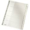 Leitz 43260000 intercalare Indice a linguetta numerico Cartoncino Grigio