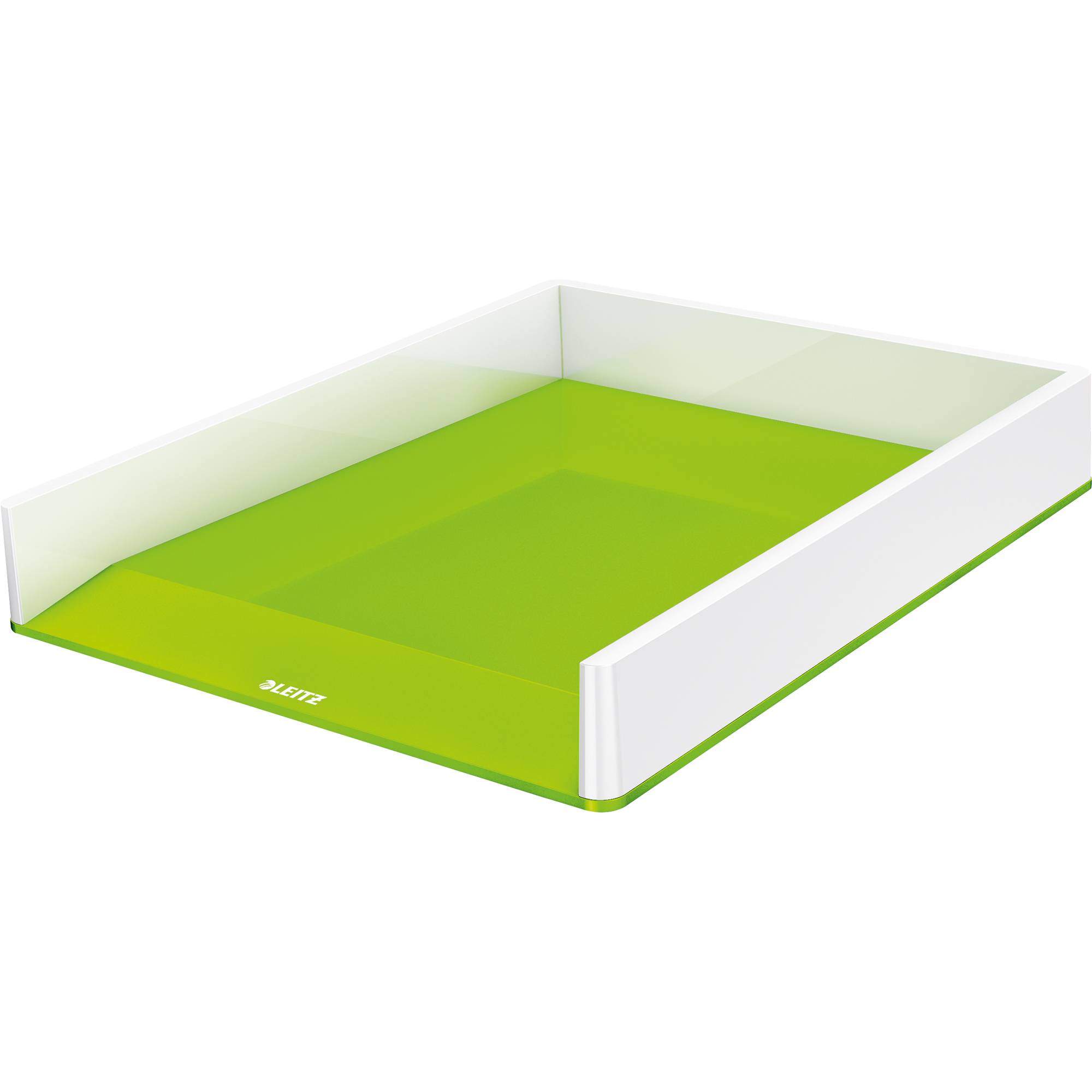 Leitz 53611054 scatola per la conservazione di documenti Polistirene [PS] Verde, Bianco (Leitz WOW Dual Colour Letter Tr