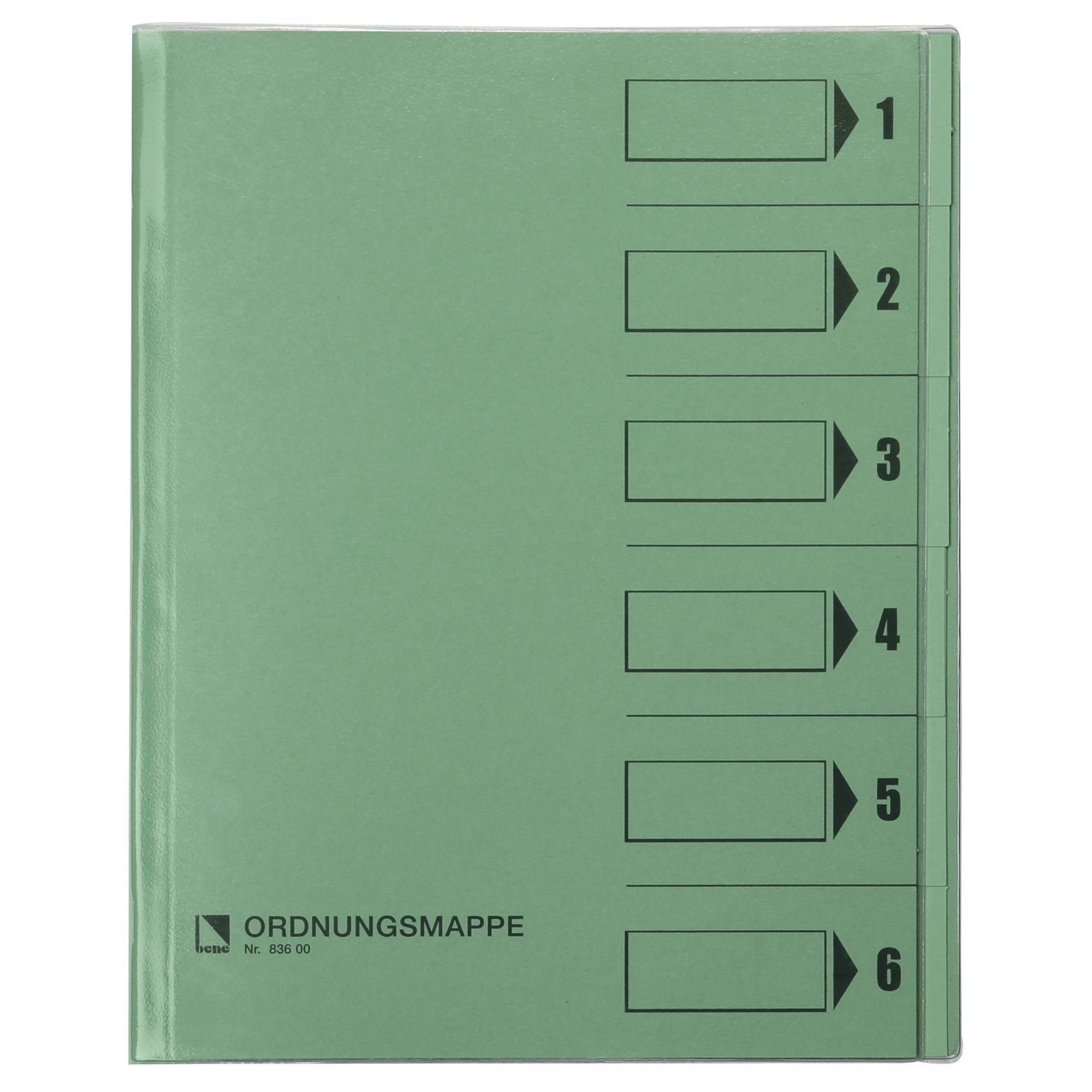 bene cartella classificatore Rc verde 250g 6tl DIN A4 6 scomparti verde-0