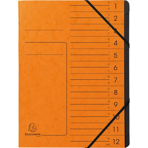 Cartelle Exacompta Cartelle Exacompta A4, oe, 12 volte DIN A4 12 volte arancione