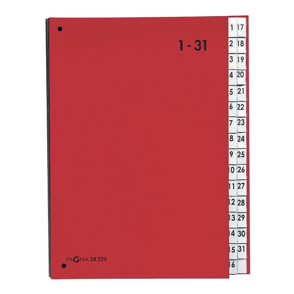 Pagna 24329-01 divisore Rosso Cartoncino A4 (Pagna - klassificeringsmappe)