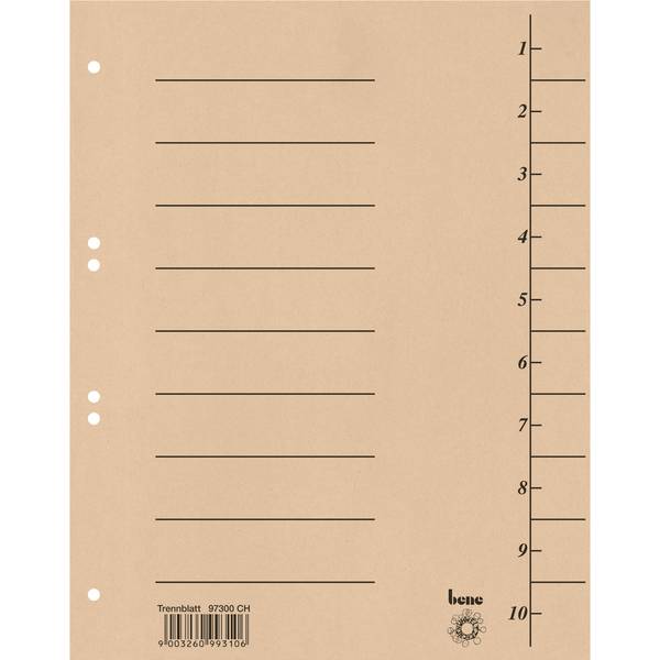 Bene separando le foglie DIN A4 250 g/m² camoscio