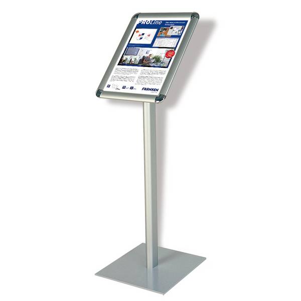 Espositore informativo FRANKEN "Standard" DIN A3 verticale altezza 1.250 mm telaio in alluminio anodizzato argento profi