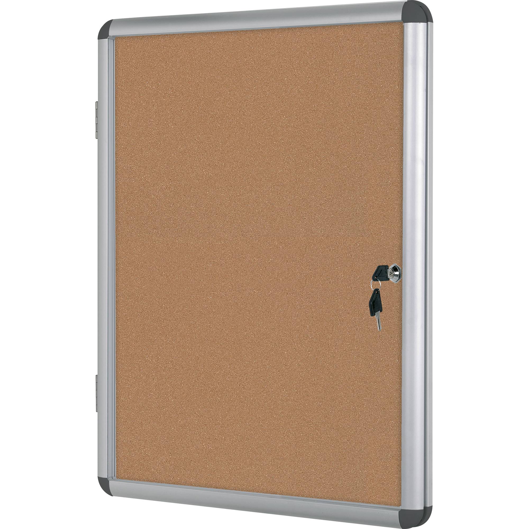 Bacheca in Sughero per Interni Bi-Office - 4xA4 - 50x67 cm - VT610101150 (Alluminio)-0