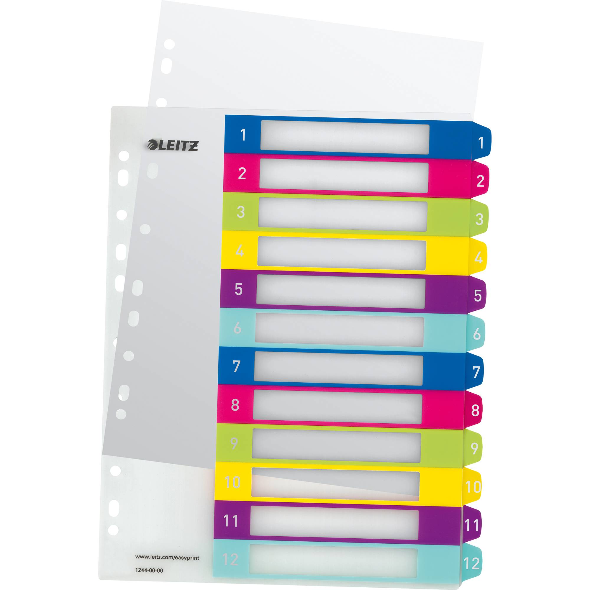 Registro delle cartelle di Leitz Wow Full Frame supera 1-12 colorato-0