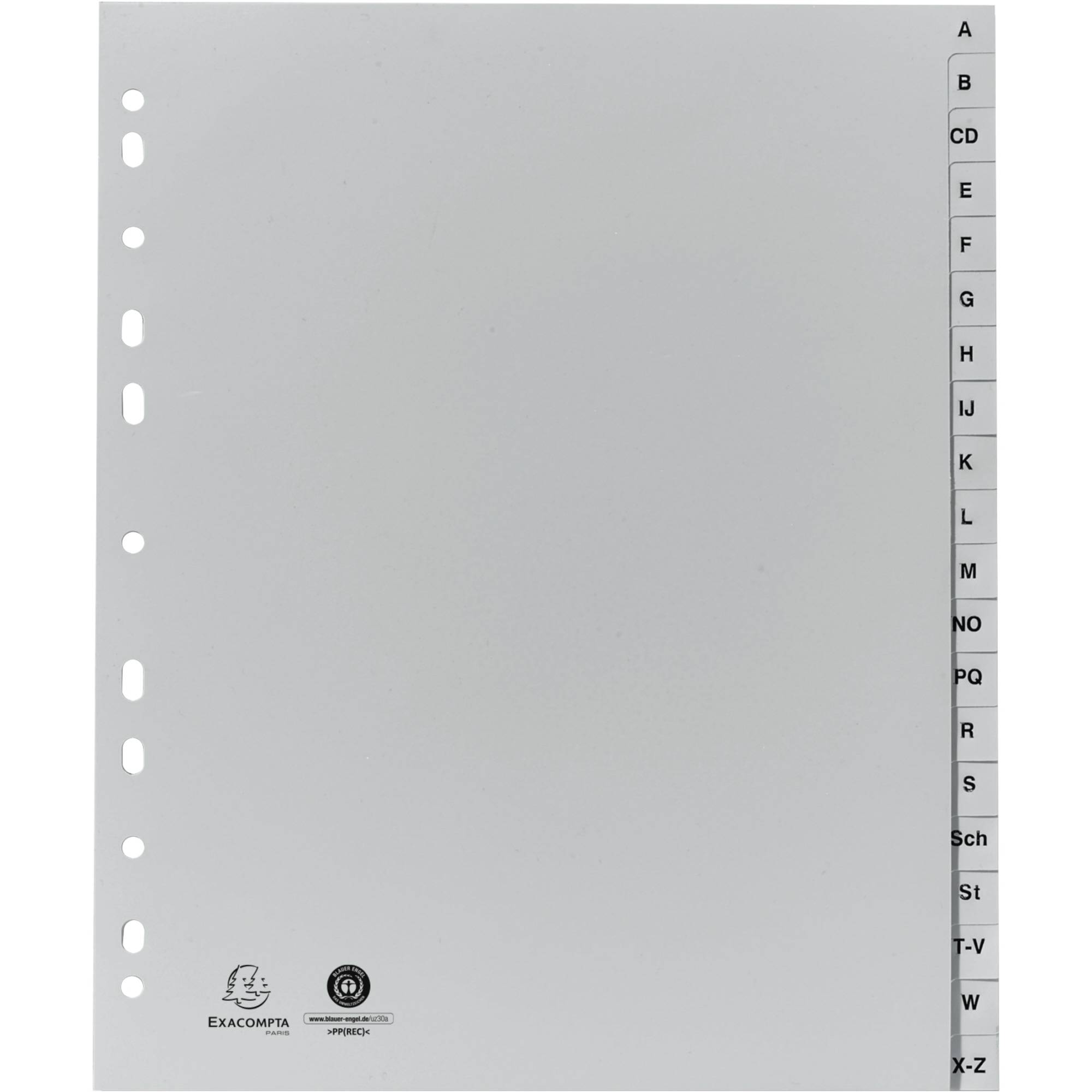 Registro Exacompta Registro A4+ PP grigio 20 pz A-Z Grigio-0