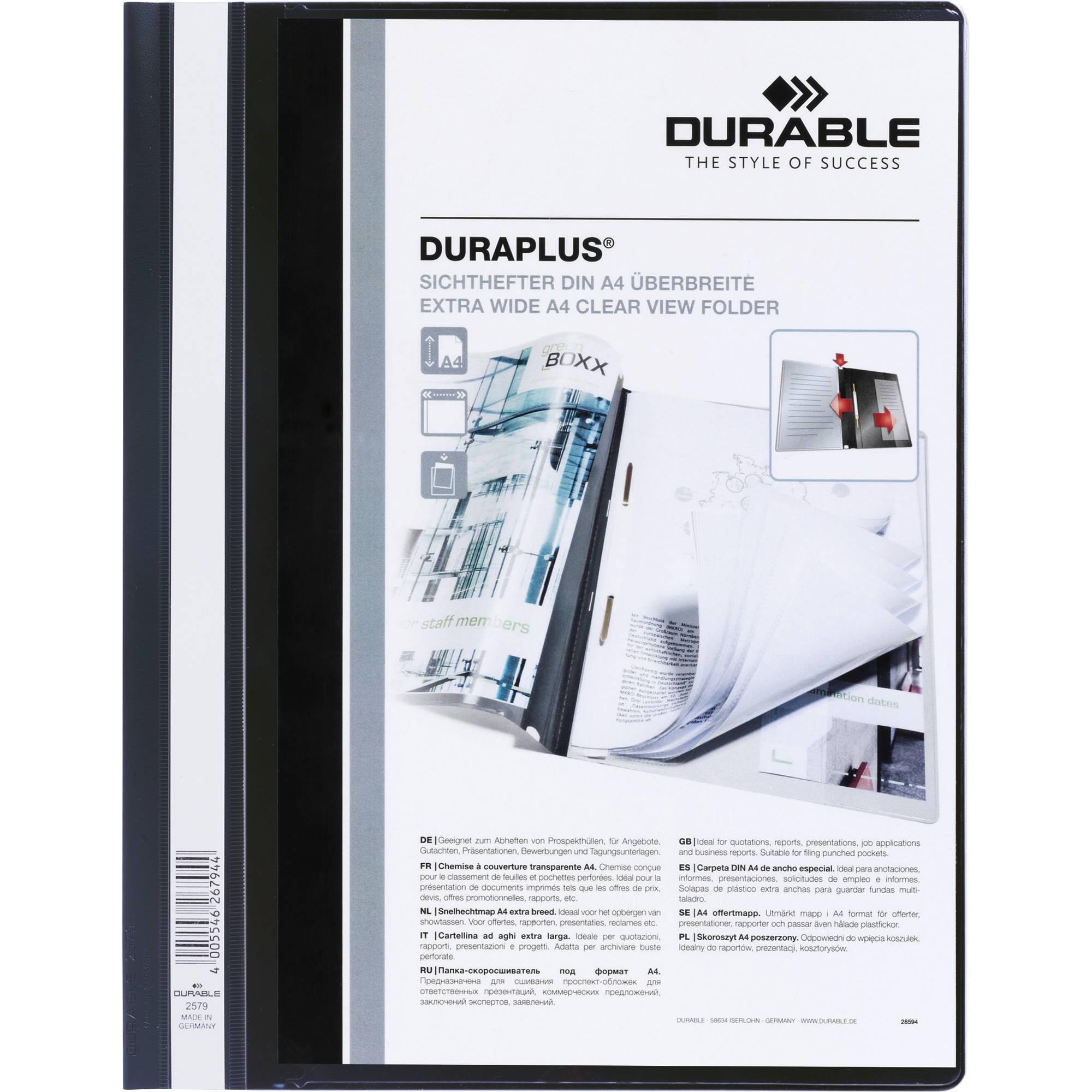 Durable DURAPLUS® 257901 Nero DIN A4-0
