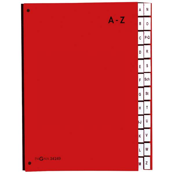 Cartella da tavolo PAGNA DIN A4 24 scomparti rosso