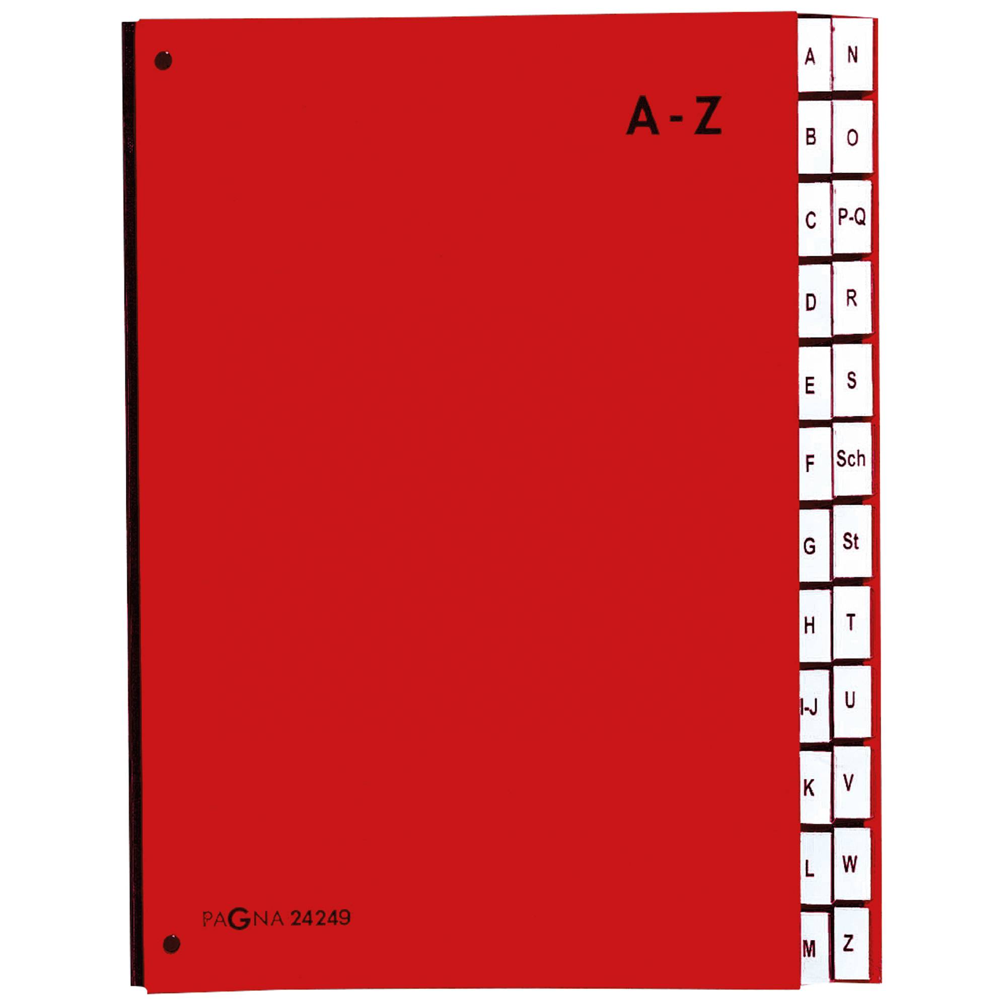 Cartella da tavolo PAGNA DIN A4 24 scomparti rosso-0