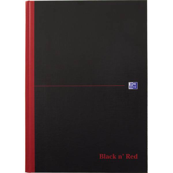 Quaderno OXFORD Oxford Office Book A4 nero/rosso DIN A4 quadrettato nero