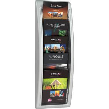 Paperflow portariviste Quick fit - 5 scomparti A5 - alluminio